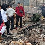 Tim Labfor Polda Jatim Olah TKP di Pasar Kesamben Blitar yang Terbakar