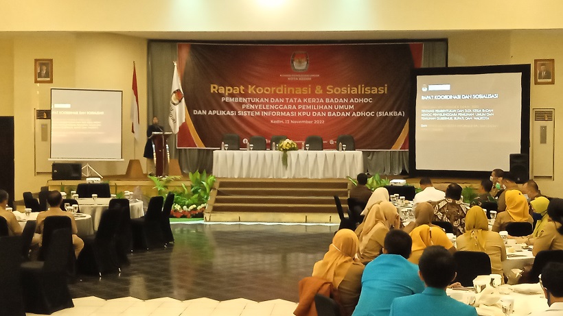 KPU Kota Kediri Gelar Rakor dan Sosialisasi PKPU No 8 Tahun 2022