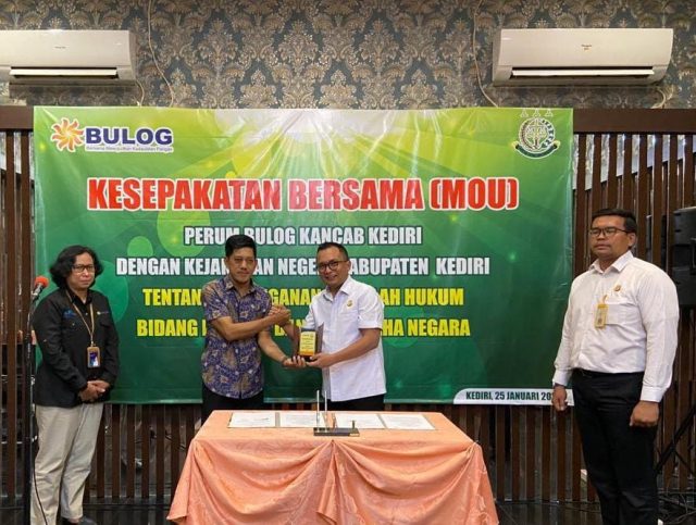 Kejari Kabupaten Kediri MoU dengan Perum Bulog, Ini Tujuannya