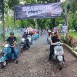 Ratusan Pecinta Vespa di Jawa Timur Tumpah Ruah di Kota Tua Jember