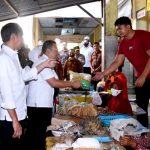 Kunjungi Pasar di Ngawi, Jokowi Cek Harga Beras Bulog
