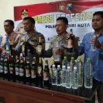 Polsek Kediri Kota Amankan Ratusan Botol Miras