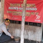 Peduli Sosial, Polsek Kendit Situbondo Renovasi Dua Rumah Warga Miskin 