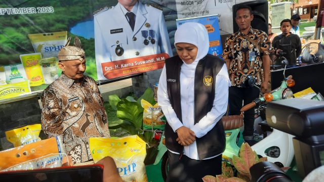 Gubernur Khofifah Sebut Jatim Surplus Beras 9,23 Persen 