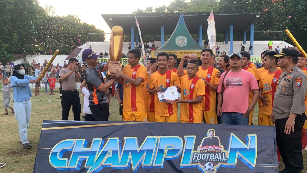 Kompetisi Sepak Bola Erick Thohir Cup 2023 di Situbondo, Rado FC Juara
