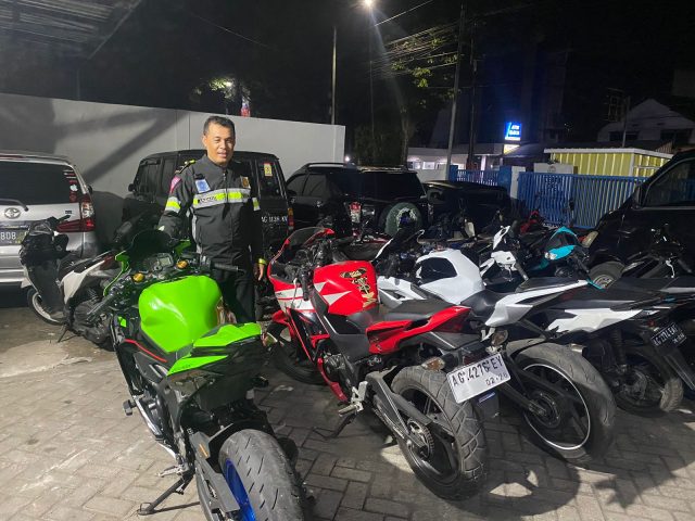 Akan Digunakan Balap Liar, Puluhan Motor Diamankan Satlantas Polres Kediri