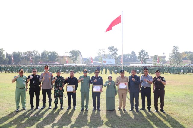 Pasukan Linmas Se Kabupaten Jombang Siap Mewujudkan Pemilu 2024 Aman Damai