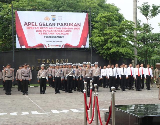 Nganjuk Apel Gelar Pasukan Operasi Keselamatan