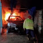 Jelang Sahur Mobil Sedan Honda Accord di Jember Hangus Terbakar