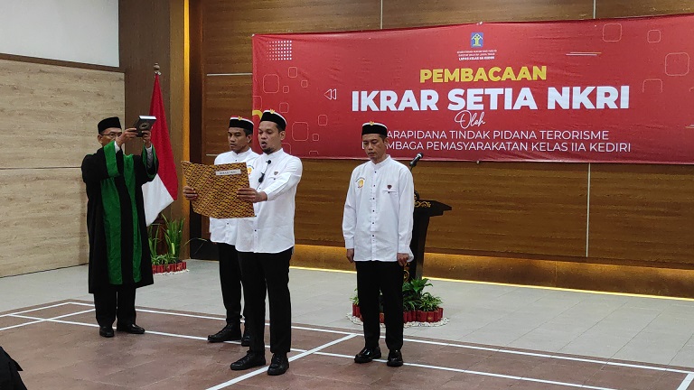 Tiga Napi Teroris di Lapas Kediri, Ikrar Setia NKRI