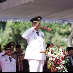 Pj Bupati Menjadi Inspektur Upacara Peringatan HUT ke-1087 Kabupaten Nganjuk di Alun-Alun
