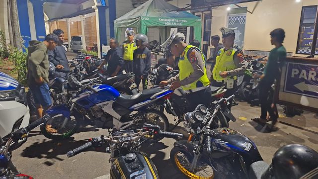 Polres Kediri Kota Amankan Puluhan Motor Diduga Digunakan Balap Liar