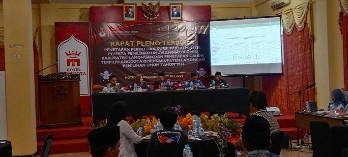 KPU Lamongan Gelar Pleno Perolehan Kursi dan Nama DPRD Terpilih Pemilu 2024