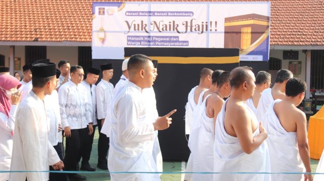 Lapas Kediri Gelar Manasik Haji Bersama Karyawan, Ini Tujuannya