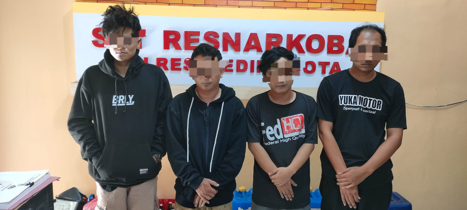 Operasi Tumpas Narkoba, Satresnarkoba Polres Kediri Kota Amankan Empat Pengedar Sabu-Sabu