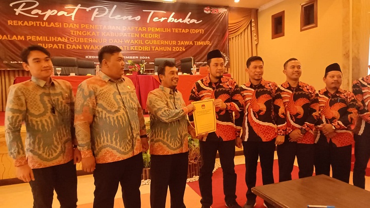 Pikada 2024, KPU Kabupaten Kediri Tetapkan 1.254.964 DPT