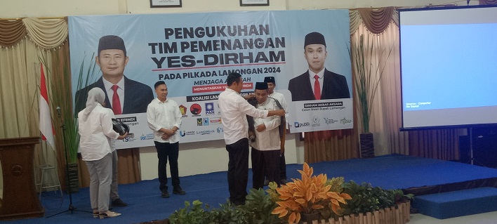 Tim Pemenangan Pilkada Lamongan YES-Dirham Dikukuhkan, Targetkan 70 Persen Kemenangan