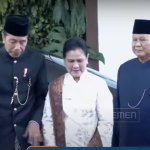 Prabowo Beri Salam Hormat Sambut Kedatangan Jokowi-Iriana