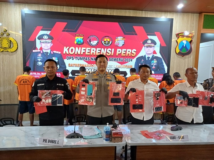 Tumpas Narkoba, Polres Lamongan Ringkus Belasan Tersangka