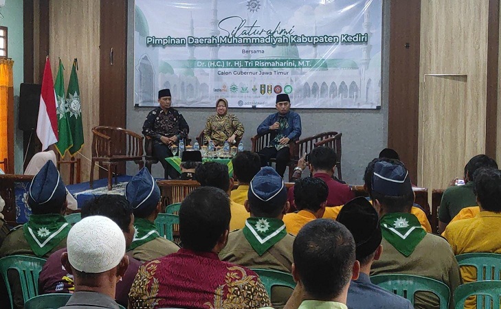 Cagub Jatim Risma Silaturahmi dengan PDM Muhammadiyah Kabupaten Kediri