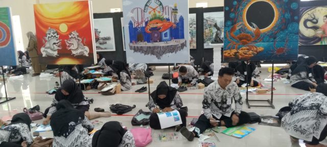 Hadapi Globalisasi dan Modernisasi, Seniman Lamongan Gelar Pameran Lukisan dan Seni Rupa