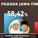 Berdasarkan Quick Count, Pasangan Khofifah- Emil Dardak Unggul di Nganjuk