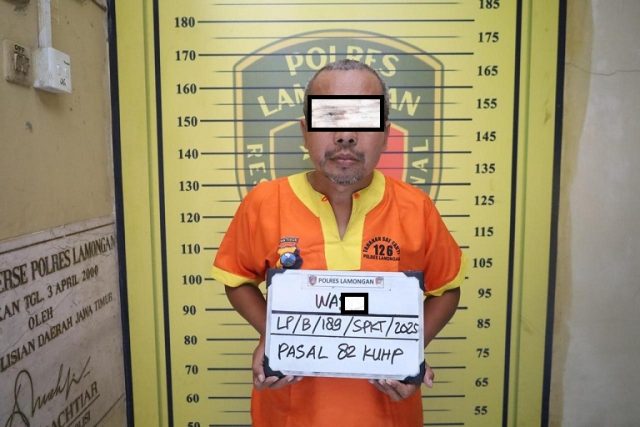 Terduga Pelaku Pencabulan Dua Anak Balita di Lamongan Ditangkap