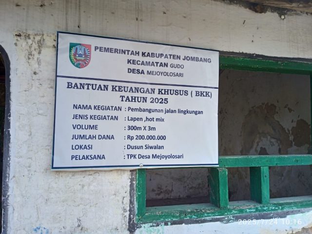 Pemdes Mejoyolosari Akui Salah Lokasi Proyek Hotmix, Tak Sesuai SK Bupati Jombang