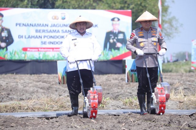 Jombang Jadi Pusat Penanaman Jagung Serentak Bersama Santri se-Indonesia